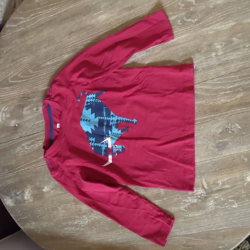 Tea Collection Size 4-5 bull long sleeve cotton tee
